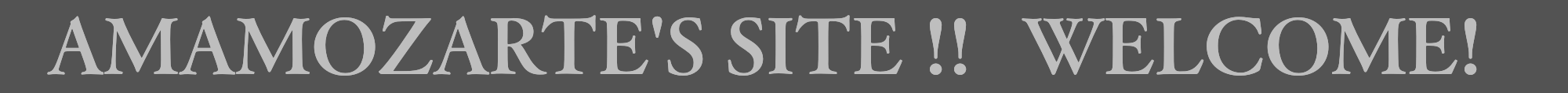 Site banner. Welcome to Amamozarte's site!